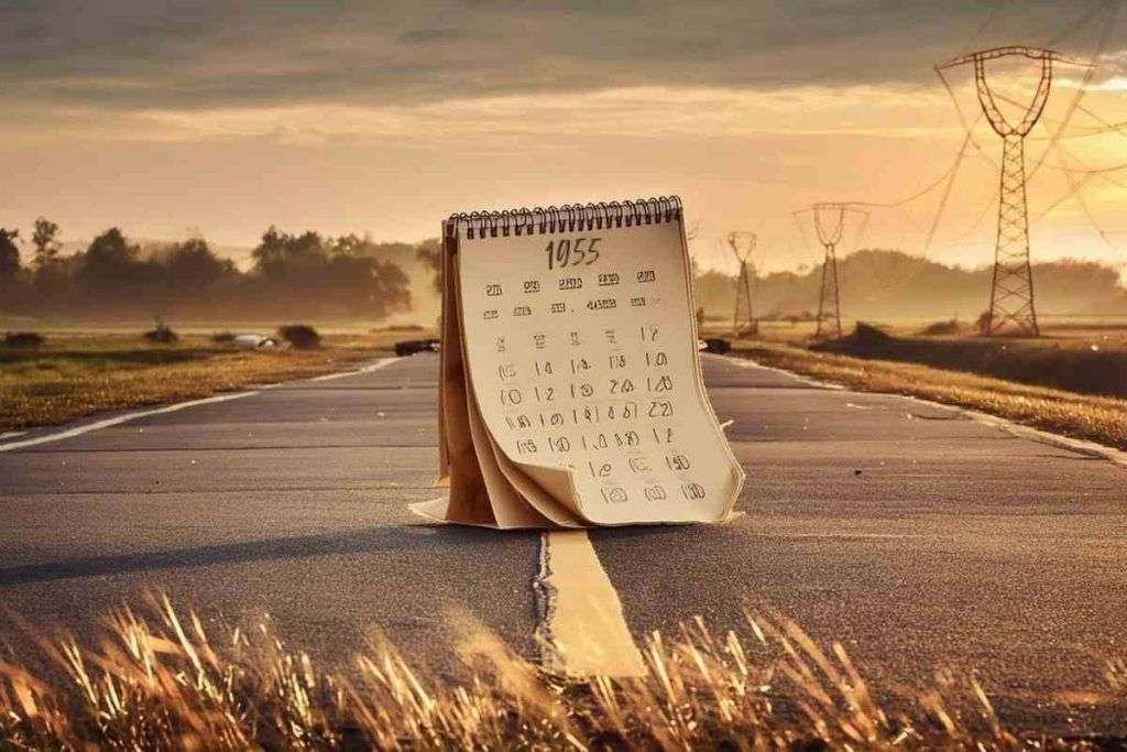 Calendario del 1955 lasciato sulla pista d'atterraggio